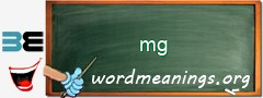 WordMeaning blackboard for mg